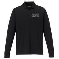 I Kno The Voices Aren't Real But They Come Up With Great Ideas Performance Long Sleeve Polo