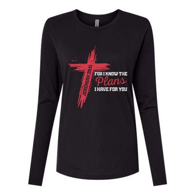 I Know The Plans I Have For You God Christian Womens Cotton Relaxed Long Sleeve T-Shirt