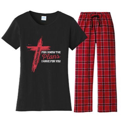 I Know The Plans I Have For You God Christian Women's Flannel Pajama Set