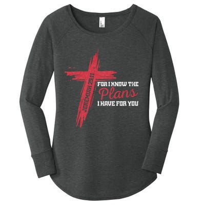 I Know The Plans I Have For You God Christian Women's Perfect Tri Tunic Long Sleeve Shirt