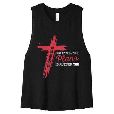 I Know The Plans I Have For You God Christian Women's Racerback Cropped Tank