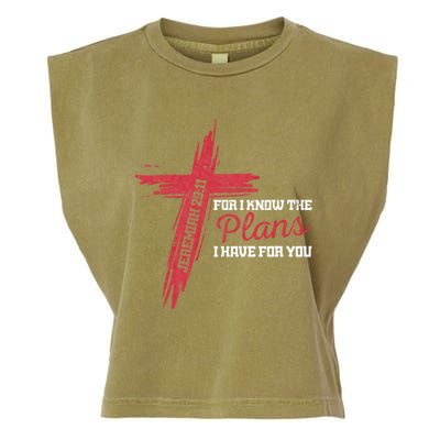 I Know The Plans I Have For You God Christian Garment-Dyed Women's Muscle Tee