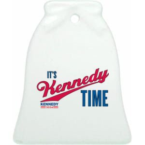 Its Kennedy Time RFK For President 2024 Ceramic Bell Ornament