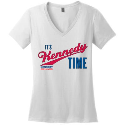 Its Kennedy Time RFK For President 2024 Women's V-Neck T-Shirt