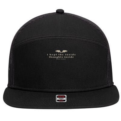 I Kept The Inside Thoughts Inside Bookish 7 Panel Mesh Trucker Snapback Hat