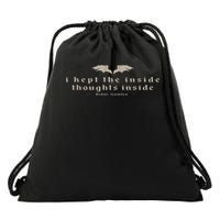 I Kept The Inside Thoughts Inside Bookish Drawstring Bag