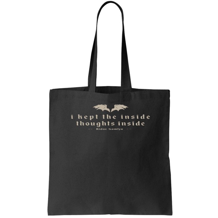 I Kept The Inside Thoughts Inside Bookish Bag