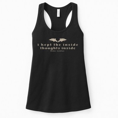 I Kept The Inside Thoughts Inside Bookish Womens Tank Top