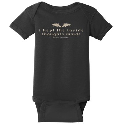 I Kept The Inside Thoughts Inside Bookish Baby Bodysuit