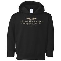 I Kept The Inside Thoughts Inside Bookish Toddler Hoodie