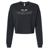 I Kept The Inside Thoughts Inside Bookish Cropped Pullover Crew