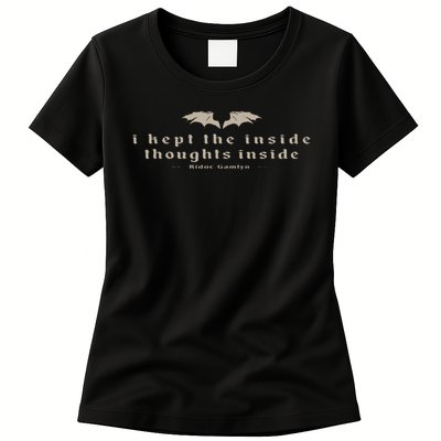 I Kept The Inside Thoughts Inside Bookish Womens T-Shirt