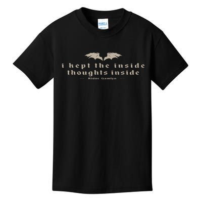 I Kept The Inside Thoughts Inside Bookish Kids T-Shirt