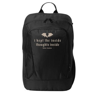 I Kept The Inside Thoughts Inside City Backpack