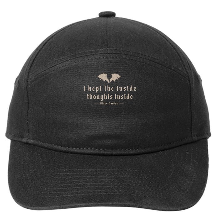 I Kept The Inside Thoughts Inside 7-Panel Snapback Hat
