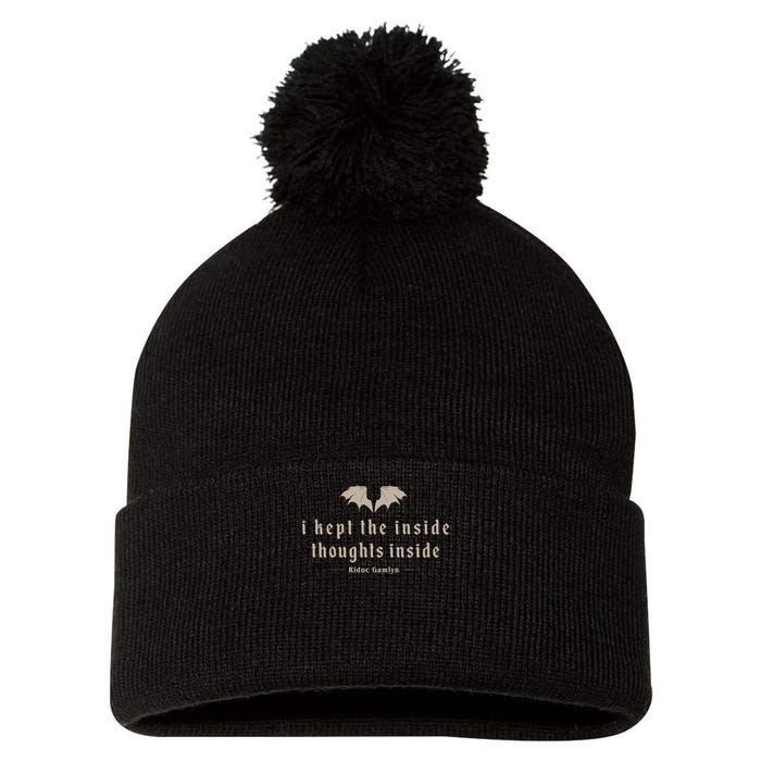 I Kept The Inside Thoughts Inside Pom Pom 12in Knit Beanie