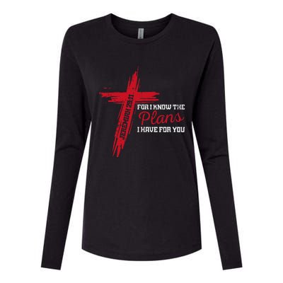 I Know The Plans I Have For You God Christian Womens Cotton Relaxed Long Sleeve T-Shirt