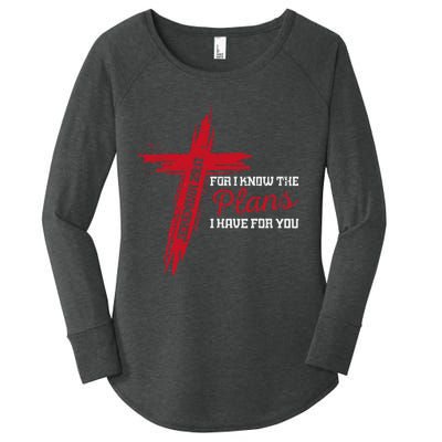 I Know The Plans I Have For You God Christian Women's Perfect Tri Tunic Long Sleeve Shirt