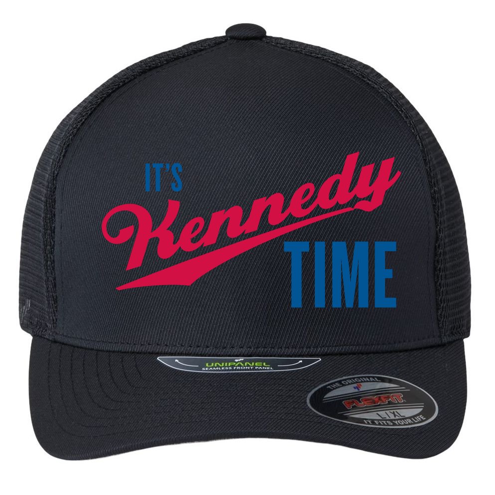 Its Kennedy Time RFK Jr. Flexfit Unipanel Trucker Cap