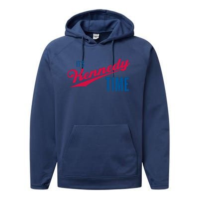 Its Kennedy Time RFK Jr. Performance Fleece Hoodie