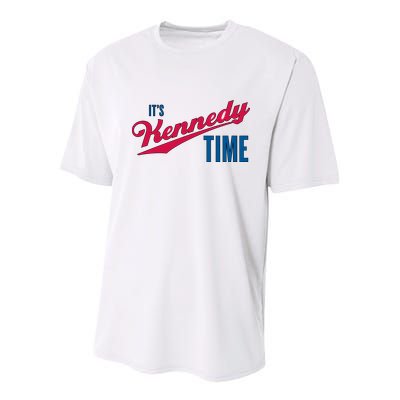 Its Kennedy Time RFK Jr. Youth Performance Sprint T-Shirt
