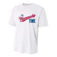 Its Kennedy Time RFK Jr. Youth Performance Sprint T-Shirt