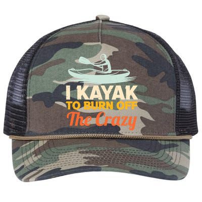 I Kayak To Burn Off The Crazy Retro Rope Trucker Hat Cap