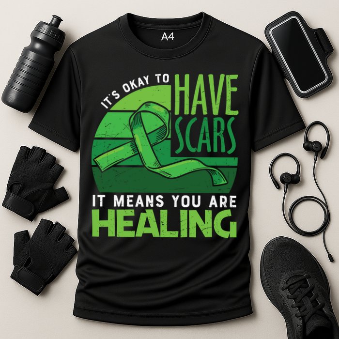 It's Kay To Have Scars It Means You Are Healing Mental Health Awareness Performance Shirt