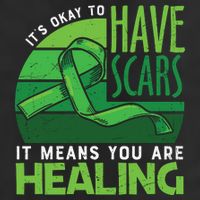 It's Kay To Have Scars It Means You Are Healing Mental Health Awareness Crop Fleece Hoodie