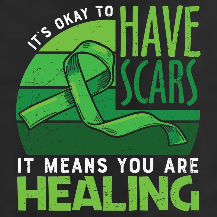 It's Kay To Have Scars It Means You Are Healing Mental Health Awareness Crop Fleece Hoodie