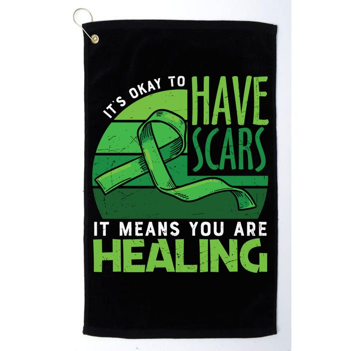 It's Kay To Have Scars It Means You Are Healing Mental Health Awareness Golf Towel