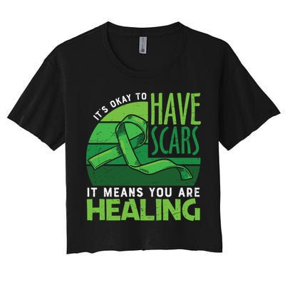 It's Kay To Have Scars It Means You Are Healing Mental Health Awareness Crop Top