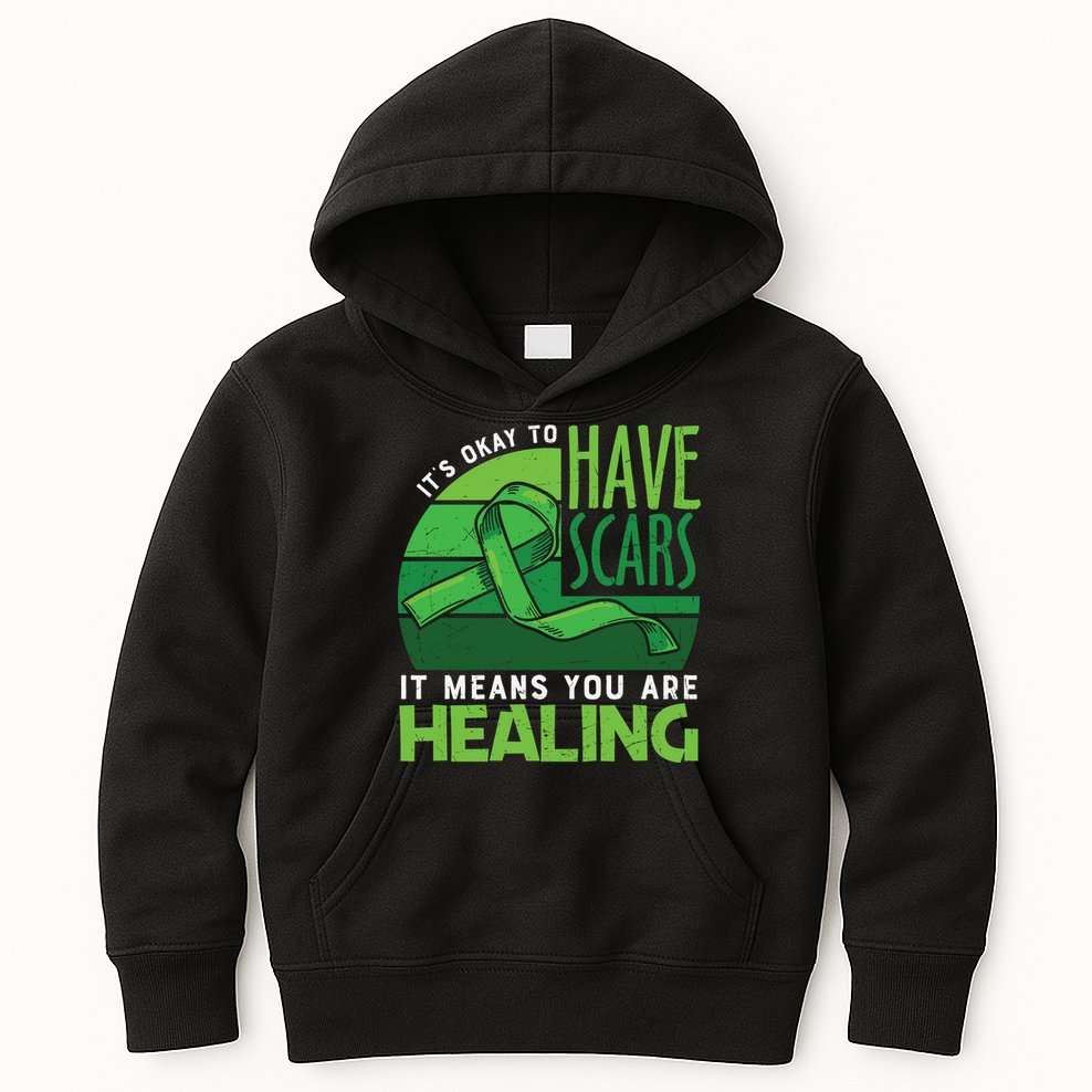It's Kay To Have Scars It Means You Are Healing Mental Health Awareness Kids Hoodie