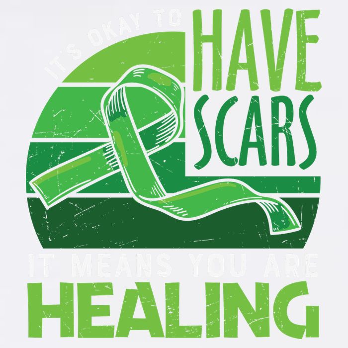 It's Kay To Have Scars It Means You Are Healing Mental Health Awareness Garment-Dyed Sweatshirt