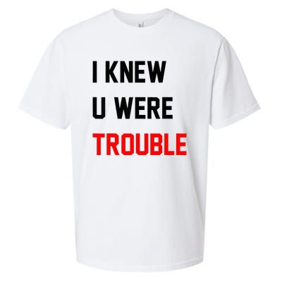 I Knew U Were Trouble Sueded Cloud Jersey T-Shirt