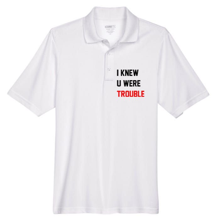 I Knew U Were Trouble Men's Origin Performance Pique Polo