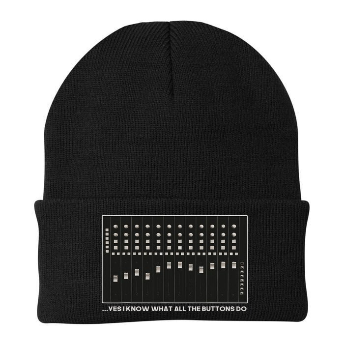 I Know What All The Buttons Do Audio Sound Engineer Knit Cap Winter Beanie