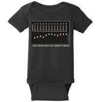 I Know What All The Buttons Do Audio Sound Engineer Baby Bodysuit