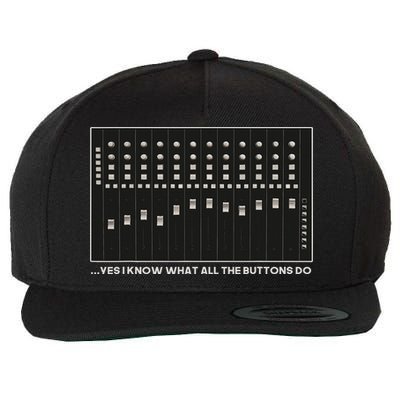 I Know What All The Buttons Do Audio Sound Engineer Wool Snapback Cap