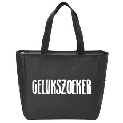 Ines Kostić Wearing Gelukszoekers Zip Tote Bag