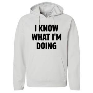 I Know What Im Doing Funny White Lie Party Performance Fleece Hoodie