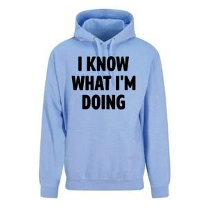 I Know What Im Doing Funny White Lie Party Unisex Surf Hoodie