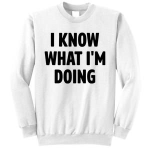 I Know What Im Doing Funny White Lie Party Sweatshirt