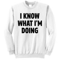 I Know What Im Doing Funny White Lie Party Sweatshirt