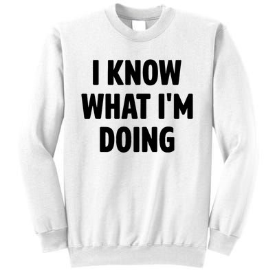 I Know What Im Doing Funny White Lie Party Sweatshirt