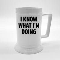 I Know What Im Doing Funny White Lie Party Beer Stein