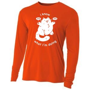 I Know What I'm Doing Funny Cat Cooling Performance Long Sleeve Crew