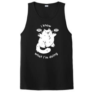 I Know What I'm Doing Funny Cat PosiCharge Competitor Tank