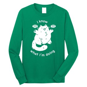 I Know What I'm Doing Funny Cat Long Sleeve Shirt