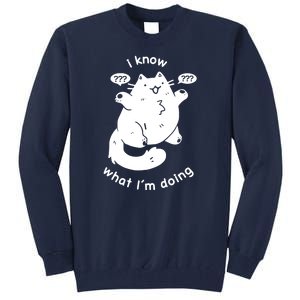 I Know What I'm Doing Funny Cat Tall Sweatshirt